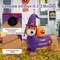 Costway 5 FT Long Halloween Inflatable Dachshund Dog with Pumpkin Self Inflating Yard